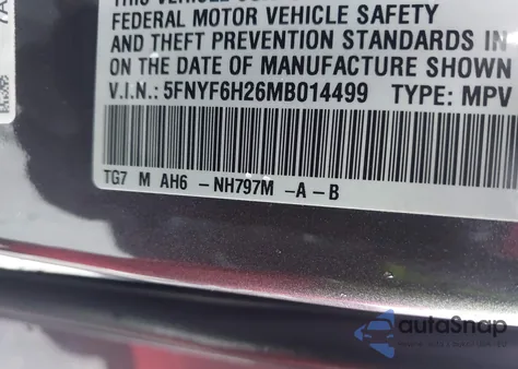 2021 Honda Pilot Awd Special Edition from USA, damaged, VIN 5FNYF6H26MB014499